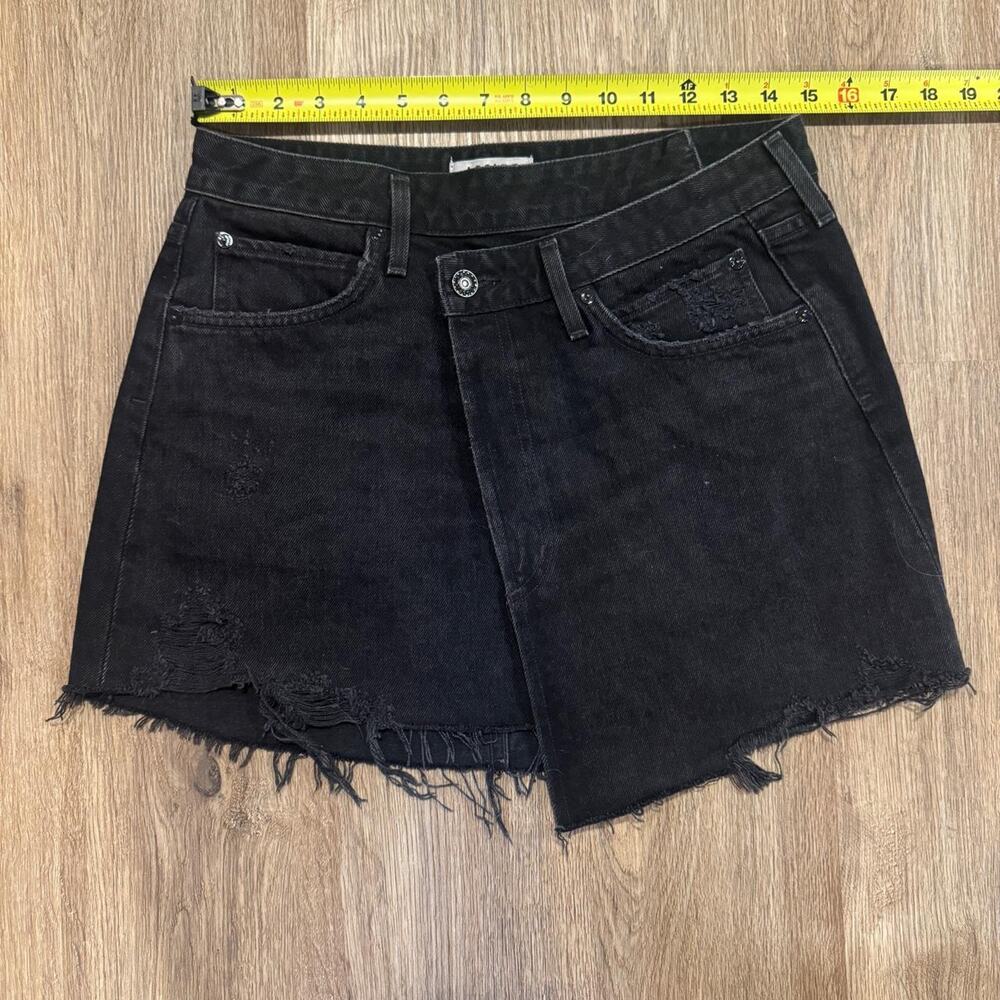 Agolde black denim mini skirt SZ 27